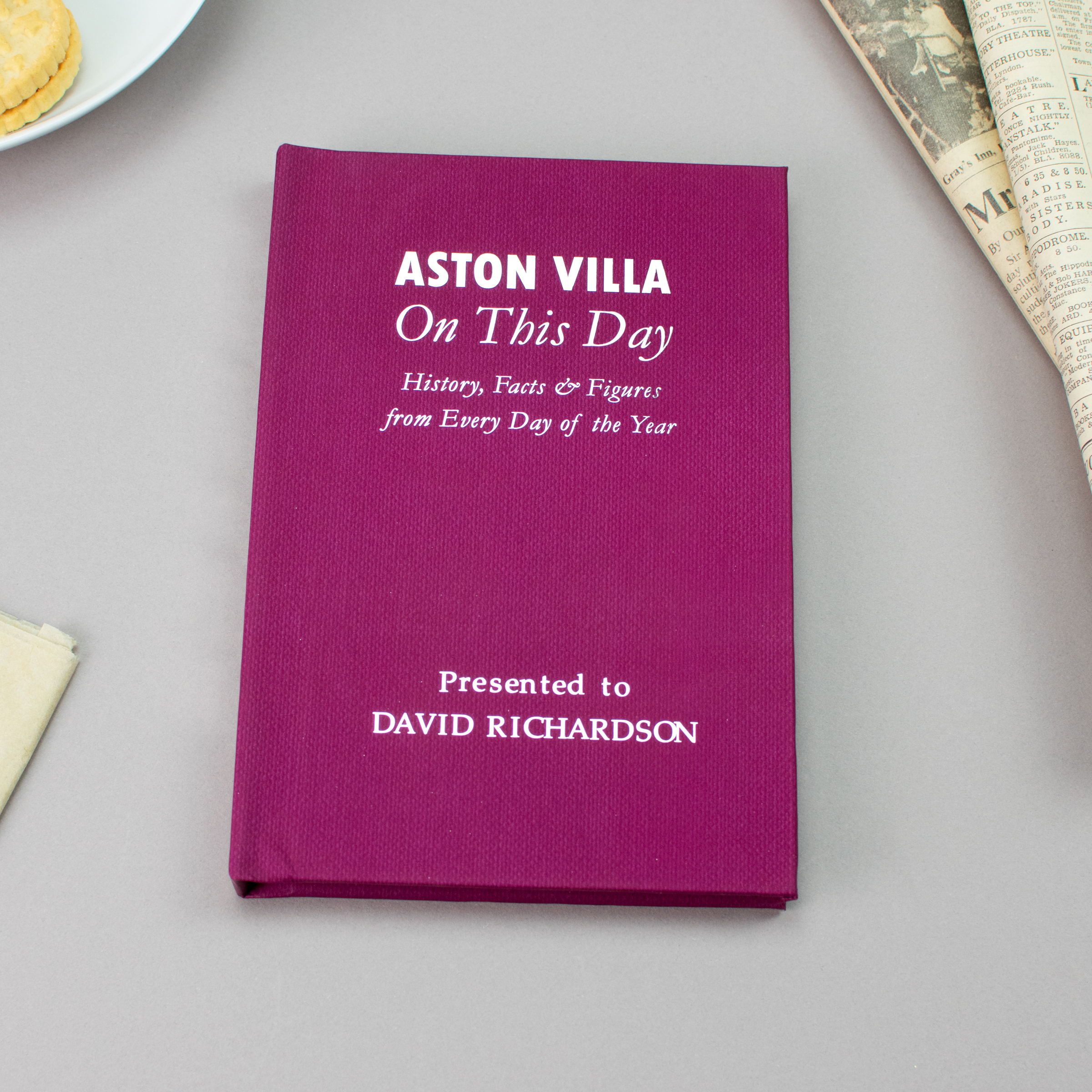 Personalised Aston Villa On This Day Book