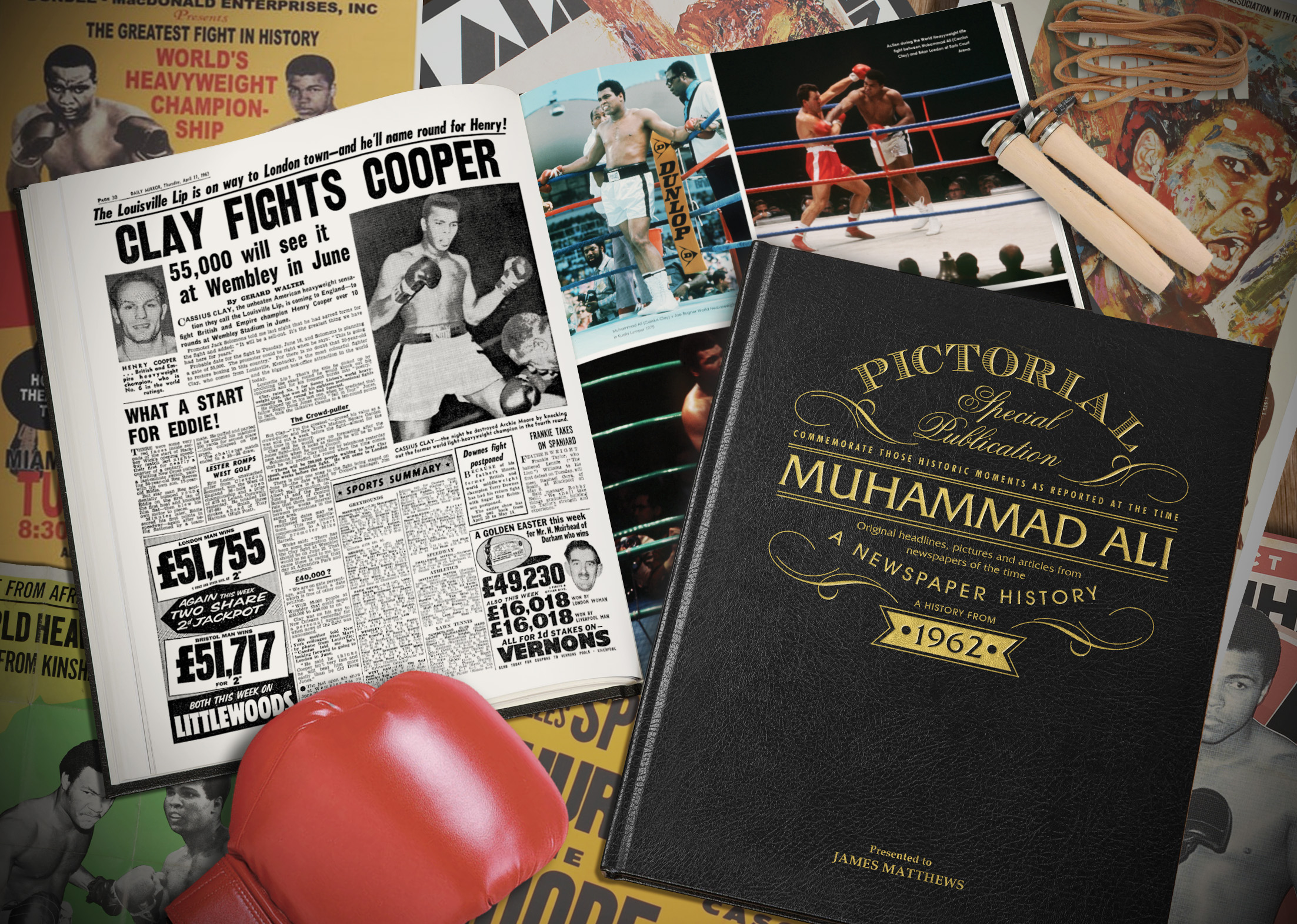 Muhammad Ali Pictorial Edition Newspaper Book