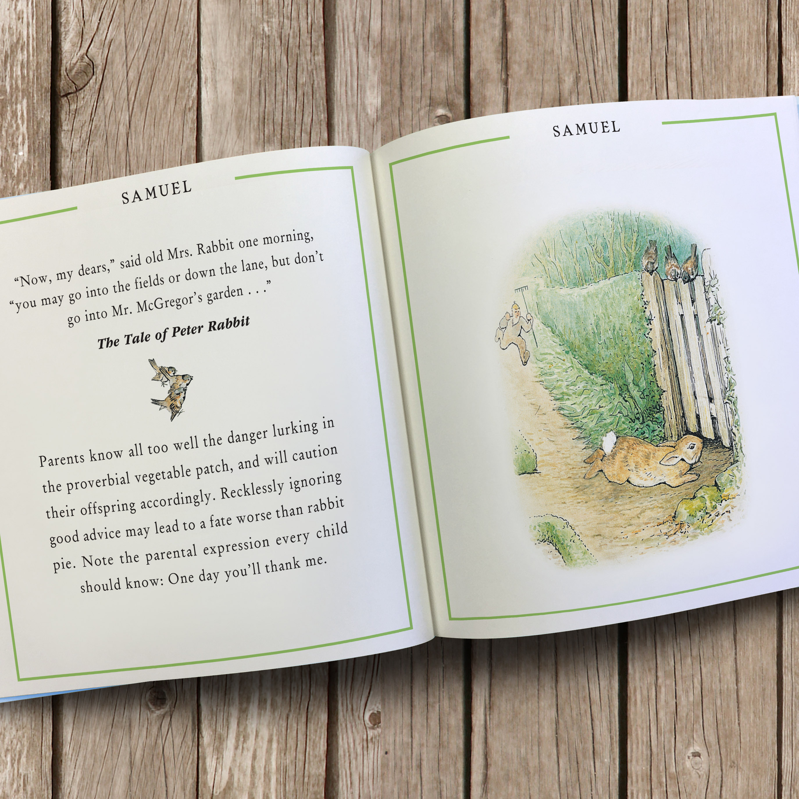 Peter Rabbit's Personalised Little Book of Virtue