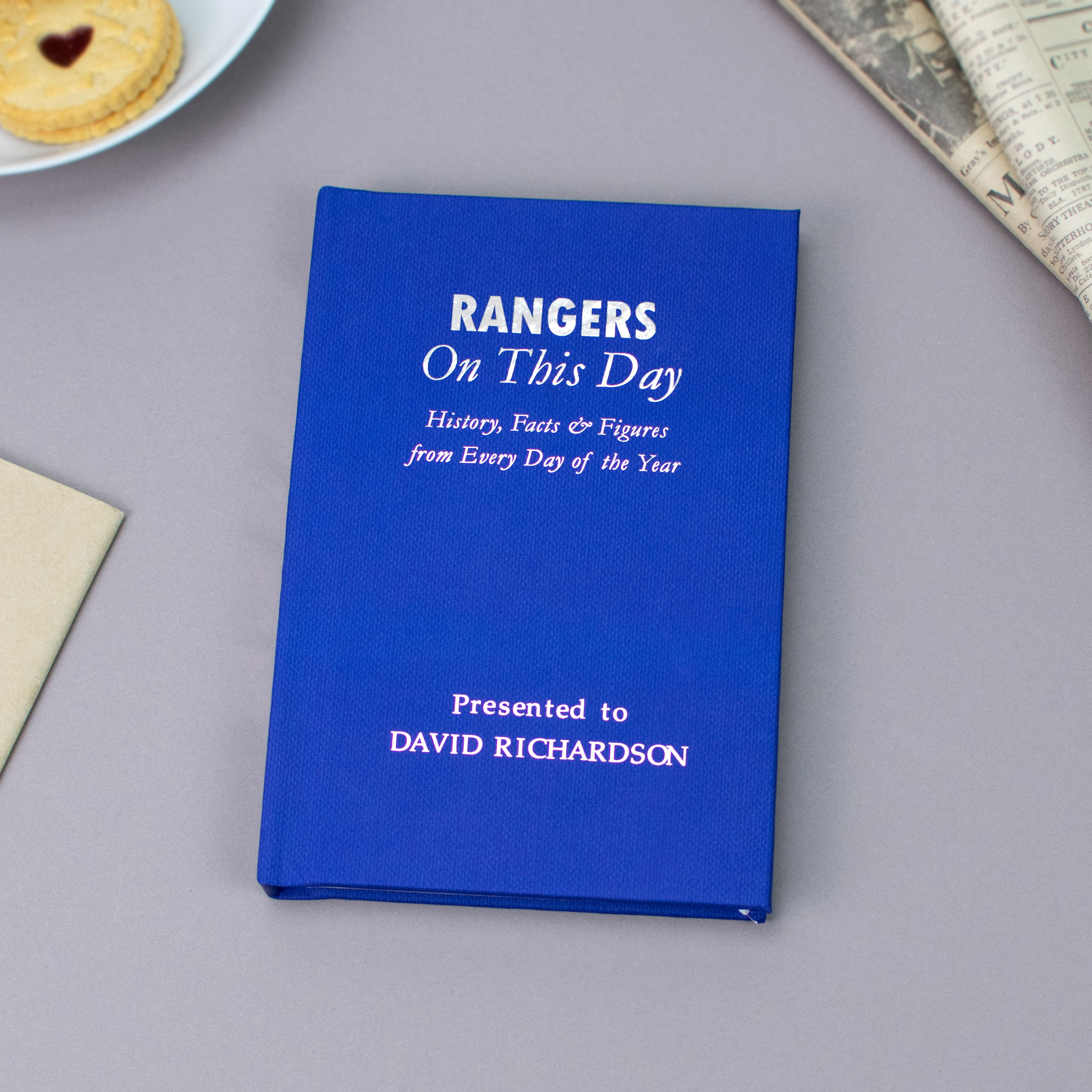 Personalised Rangers On This Day Book