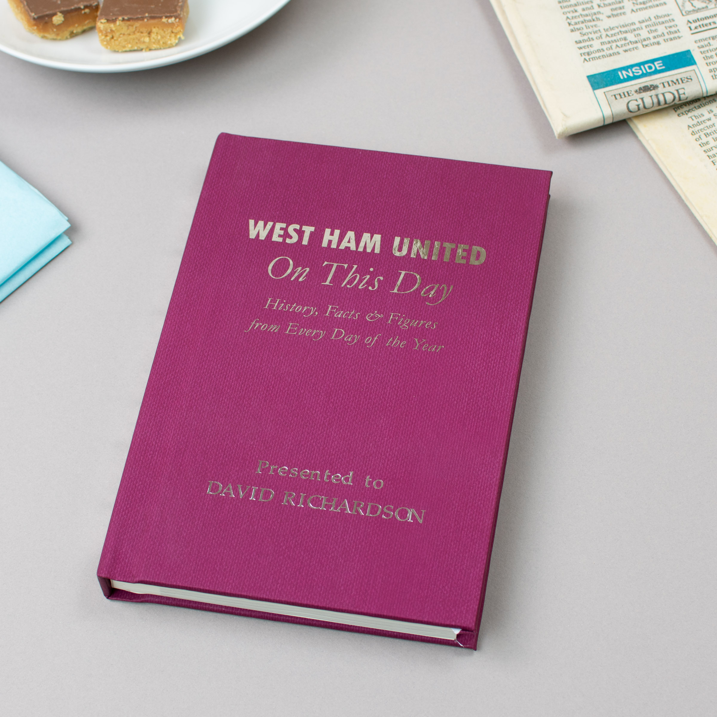 Personalised West Ham On This Day Book